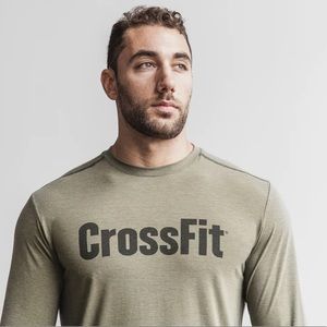 CrossFit NoBull Mens Long sleeve tee - army green, Medium, new with tags
